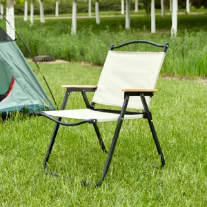 Outdoor Indoor Kermit- Folding Chair for Camping Picnics Beach Backyard BBQ Party Patio Beige